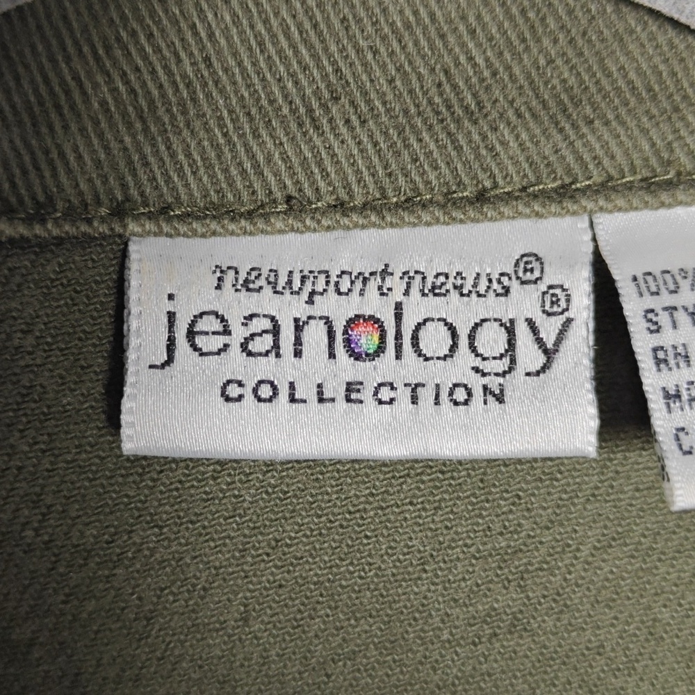 NEWPORT NEWS JEANOLOGY COLLECTION Olive Green Jean Jacket Size 4 - Picture 2 of 16